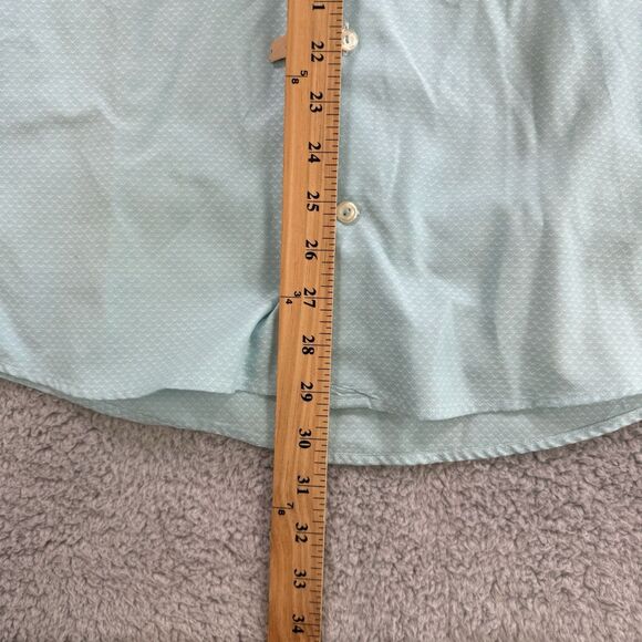 Eton Shirt Mens M 16.5 39 Blue Long Sleeve Button Up Cotton Slim Fit Dress - Picture 7 of 9